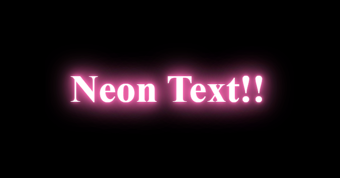 Efecto Neon en CSS!